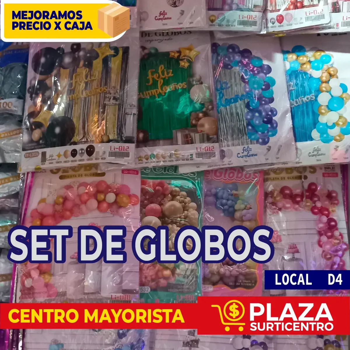 Globos variados plaza surticentro